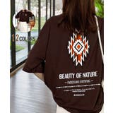 ブラウン-3 | 【オーバーサイズ】Tシャツ半袖 サークル ロゴ | GROOVY STORE