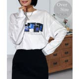 ホワイト-4 | グラフィック プリント ロンｔ モード 長袖Tシャツ | GROOVY STORE