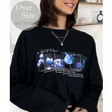 ブラック-4 | グラフィック プリント ロンｔ モード 長袖Tシャツ | GROOVY STORE