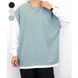 サックスブルー-9002-3 | ロンT ビッグ トップス | GROOVY STORE