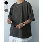 ダークカーキ-9002 ワンポイントTee | Tシャツ半袖 レイヤード風Tシャツ ジョーゼット | GROOVY STORE