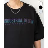 ブラック | ワイドシルエットホログラムプリント半袖TシャツANT #ロゴ T | GROOVY STORE
