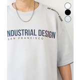 アイスグレー | ワイドシルエットホログラムプリント半袖TシャツANT #ロゴ T | GROOVY STORE