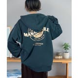 グラフィック ジップアップ パーカー 裏起毛 スウェットパーカー ワイド | GROOVY STORE | 詳細画像2