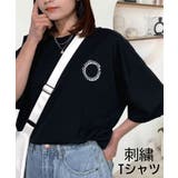 ブラック-サークル | 【刺繍】ワンポイント Tシャツ半袖 ロゴ ワイド サークル ハート | GROOVY STORE