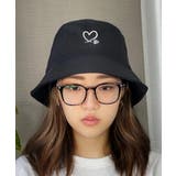 ブラック-ダブルハート | バケット ハット 韓国 ストリート ツイル Y2K ベアー ハート | GROOVY STORE