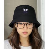 ブラック-バタフライ | バケット ハット 韓国 ストリート ツイル Y2K ベアー ハート | GROOVY STORE