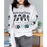ホワイト-袖ロゴ | 【追加入荷！】【オーバーサイズ】ロンT ロンティー長袖 袖プリント | GROOVY STORE