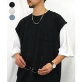 ブラック | 【オーバーサイズ】Tシャツ半袖 レイヤード風Tシャツ ジョーゼット | GROOVY STORE