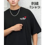 ブラック-ハート | 【刺繍】ワンポイント Tシャツ半袖 ロゴ ワイド サークル ハート | GROOVY STORE