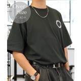 ブラック系 | 【オーバーサイズ】Tシャツ半袖 刺繍 Tシャツ ロゴ サークル | GROOVY STORE