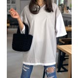 【ゆったりサイズ】ジョーゼット ベスト風 Tシャツ #無地 Tシャツ | GROOVY STORE | 詳細画像1 