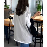 【ゆったりサイズ】ジョーゼット ベスト風 Tシャツ #無地 Tシャツ | GROOVY STORE | 詳細画像5 