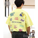 イエロー-2 | Tシャツ半袖 オーバーサイズ 刺繍 | GROOVY STORE