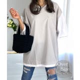 グレー | 【ゆったりサイズ】レイヤード風 ベスト風 Tシャツ | GROOVY STORE