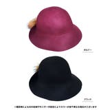 リッチでカワイイ↑ファーがワンポイント♪リアルラクーンファー付き中折れハット | Growing Rich | 詳細画像3