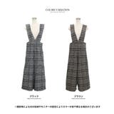 チェック柄ワイドパンツサロペット | Growing Rich | 詳細画像15
