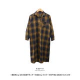 マスタード | チェック柄シャツワンピース | Growing Rich