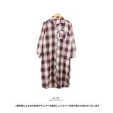 レッド | チェック柄シャツワンピース | Growing Rich