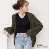 カーキ | [トップス]ぽわん袖 ローゲージ サマーニット | Growing Rich