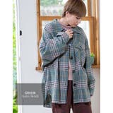 グリーン | チェック柄ビッグCPOシャツ | Growing Rich