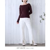 デニムフレアフロントスリットパンツ S M | Growing Rich | 詳細画像7