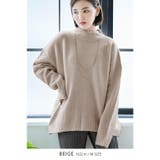 バックスリットモックネックニット トップス ニット | Growing Rich | 詳細画像8