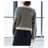 ヘリンボンクロップドニット トップス ニット | Growing Rich | 詳細画像4 