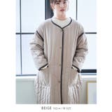 ラインキルトノーカラーコート コート ロングコート | Growing Rich | 詳細画像12 