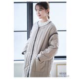 ラインキルトノーカラーコート コート ロングコート | Growing Rich | 詳細画像14 
