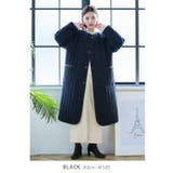 ラインキルトノーカラーコート コート ロングコート | Growing Rich | 詳細画像15 