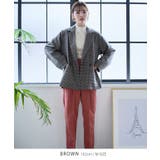 チェック柄テーラードジャケット ジャケット レディース | Growing Rich | 詳細画像4