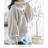 襟ボタン付きタートルネックドルマンニット トップス ニット | Growing Rich | 詳細画像5 