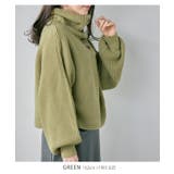 襟ボタン付きタートルネックドルマンニット トップス ニット | Growing Rich | 詳細画像9 