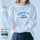 ロゴ刺繍カジュアルロンT トップス Tシャツ | Growing Rich | 詳細画像1