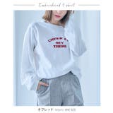 オフレッド | ロゴ刺繍カジュアルロンT トップス Tシャツ | Growing Rich