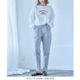 ロゴ刺繍カジュアルロンT トップス Tシャツ | Growing Rich | 詳細画像5