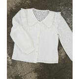 パール付きビッグカラー総レースブラウス レース トップス | Growing Rich | 詳細画像10 