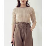 配色リブ5分袖プルオーバー トップス レディース | Growing Rich | 詳細画像14