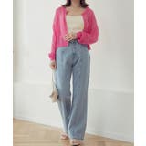 ブリーチ | センタープレスセミフレアデニム デニム レディース | Growing Rich