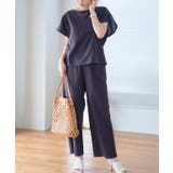 チャコール | リネンブレンドパンツセットアップ セットアップ レディース | Growing Rich