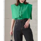 グリーン | ケープノースリブラウス トップス ブラウス | Growing Rich