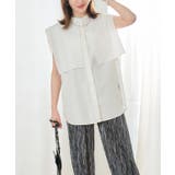 オフホワイト | ケープノースリブラウス トップス ブラウス | Growing Rich