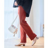 テラコッタ | 細プリーツストレートカラーパンツ パンツ プリーツパンツ | Growing Rich