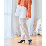 アイボリー | 細プリーツストレートカラーパンツ パンツ プリーツパンツ | Growing Rich