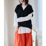 Vネックオーバーニットベスト トップス ベスト | Growing Rich | 詳細画像13 