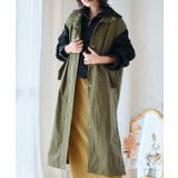 カーキ | スタンドカラーロングジレ アウター ジレ | Growing Rich