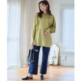 ケープカラーラッフルデザインシャツ トップス ブラウス | Growing Rich | 詳細画像9