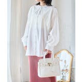 ケープカラーラッフルデザインシャツ トップス ブラウス | Growing Rich | 詳細画像10