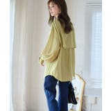 ケープカラーラッフルデザインシャツ トップス ブラウス | Growing Rich | 詳細画像2